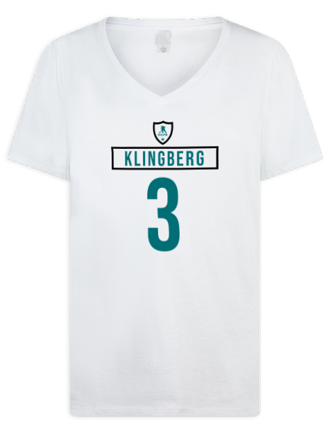 Home Jersey John Klingberg Premium Ladies V-Neck T-Shirt | Swagsta