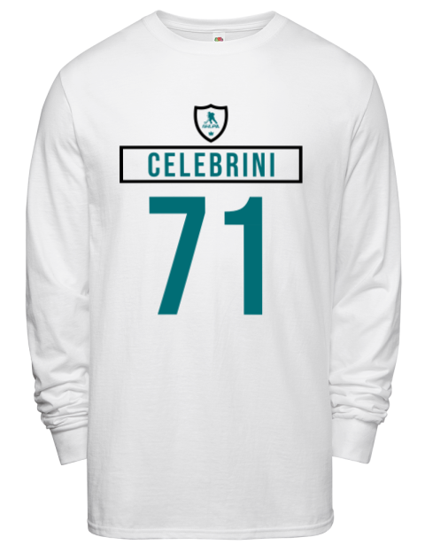 Home Jersey Macklin Celebrini Men's Long-Sleeve T-Shirt | Swagsta
