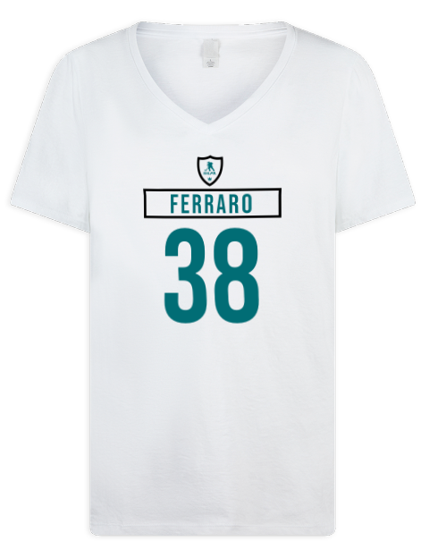 Home Jersey Mario Ferraro Premium Ladies V-Neck T-Shirt | Swagsta