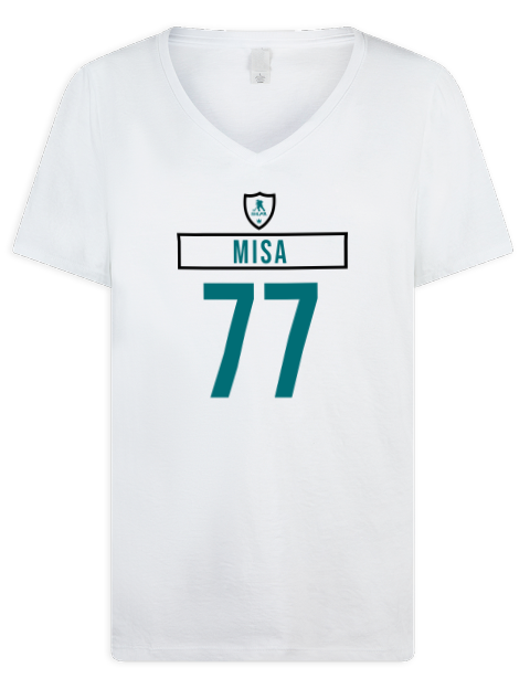 Home Jersey Michael Misa Premium Ladies V-Neck T-Shirt | Swagsta
