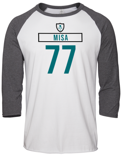 Home Jersey Michael Misa Unisex Premium Three-Quarter Raglan T-Shirt | Swagsta