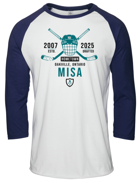 Classic Heritage Michael Misa Unisex Premium Three-Quarter Raglan T-Shirt | Swagsta