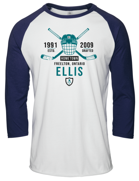 Classic Heritage Ryan Ellis Unisex Premium Three-Quarter Raglan T-Shirt | Swagsta