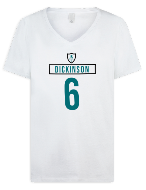 Home Jersey Sam Dickinson Premium Ladies V-Neck T-Shirt | Swagsta