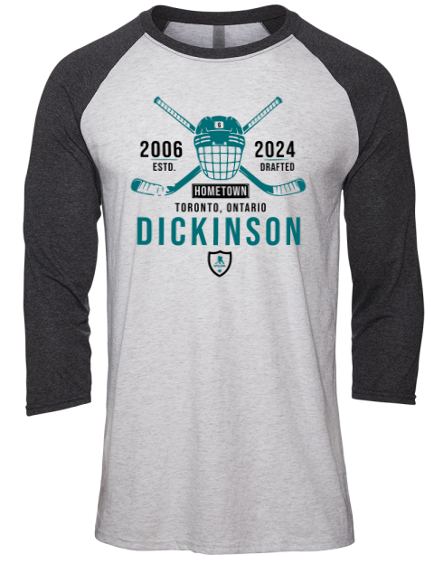 Classic Heritage Sam Dickinson Unisex Premium Three-Quarter Raglan T-Shirt | Swagsta
