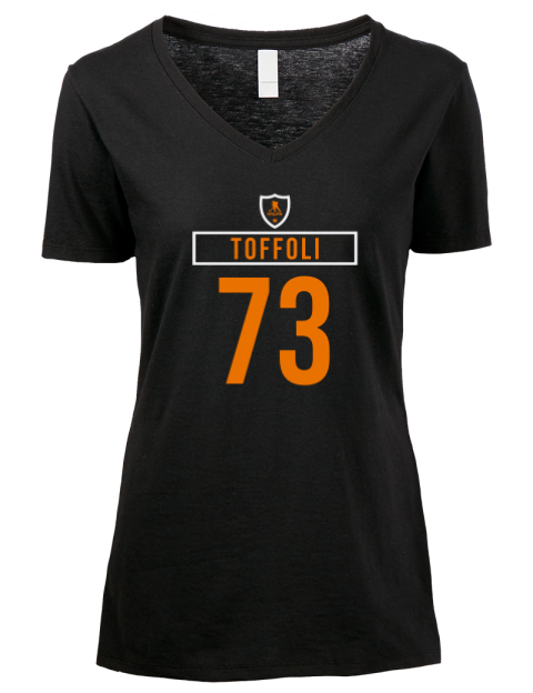 Away Jersey Tyler Toffoli Premium Ladies V-Neck T-Shirt | Swagsta