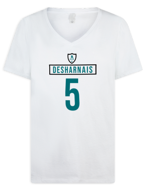 Home Jersey Vincent Desharnais Premium Ladies V-Neck T-Shirt | Swagsta