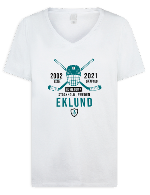 Classic Heritage William Eklund Premium Ladies V-Neck T-Shirt | Swagsta