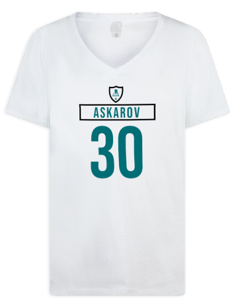 Home Jersey Yaroslav Askarov Premium Ladies V-Neck T-Shirt | Swagsta