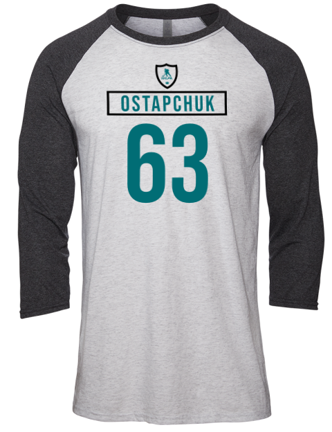 Home Jersey Zach Ostapchuk Unisex Premium Three-Quarter Raglan T-Shirt | Swagsta