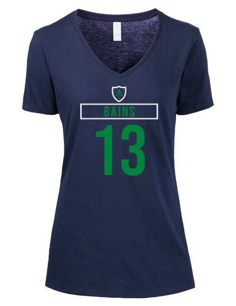 Away Jersey Arshdeep Bains Premium Ladies V-Neck T-Shirt | Swagsta