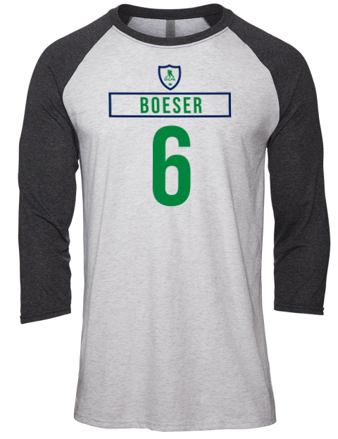 Home Jersey Brock Boeser Unisex Premium Three-Quarter Raglan T-Shirt | Swagsta