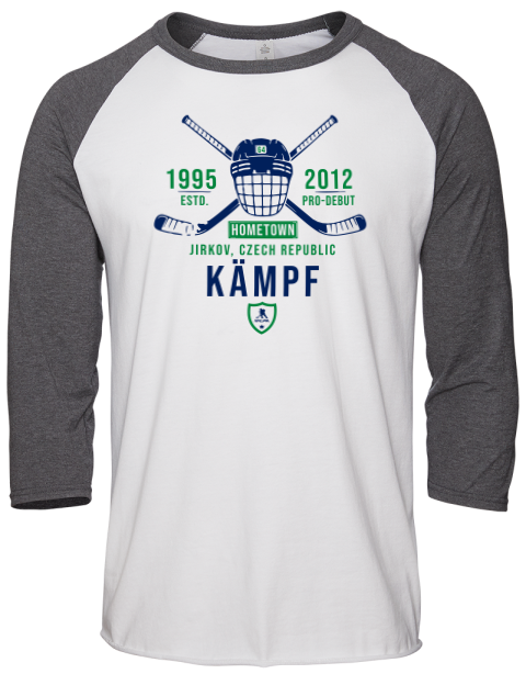 Classic Heritage David Kampf Unisex Premium Three-Quarter Raglan T-Shirt | Swagsta