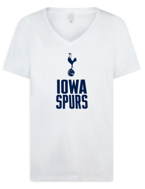 Stacked Iowa Spurs Premium Ladies V-Neck T-Shirt | Swagsta
