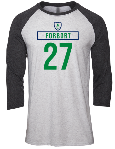 Home Jersey Derek Forbort Unisex Premium Three-Quarter Raglan T-Shirt | Swagsta