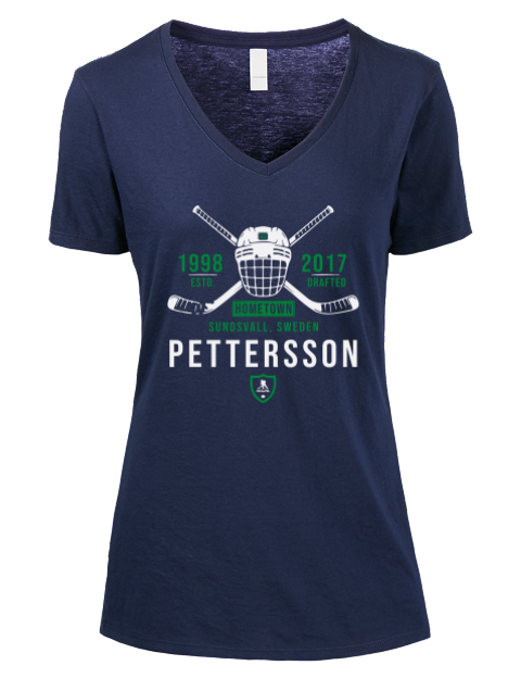 Heritage Elias Pettersson Premium Ladies V-Neck T-Shirt | Swagsta
