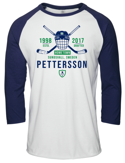 Classic Heritage Elias Pettersson Unisex Premium Three-Quarter Raglan T-Shirt | Swagsta