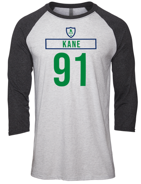 Home Jersey Evander Kane Unisex Premium Three-Quarter Raglan T-Shirt | Swagsta