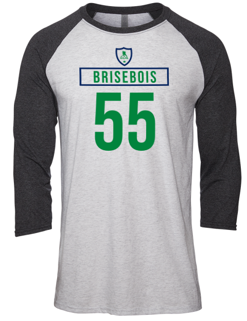 Home Jersey Guillaume Brisebois Unisex Premium Three-Quarter Raglan T-Shirt | Swagsta