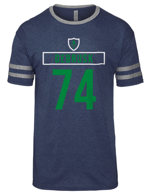 Away Jersey Jake Debrusk Men's Tri-Blend T-Shirt | Swagsta