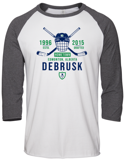 Classic Heritage Jake Debrusk Unisex Premium Three-Quarter Raglan T-Shirt | Swagsta