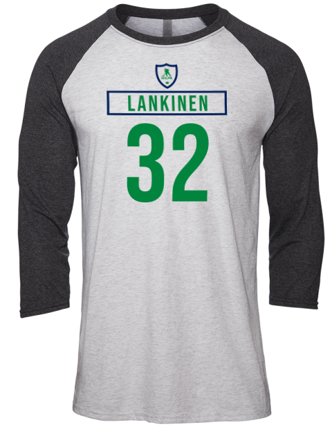 Home Jersey Kevin Lankinen Unisex Premium Three-Quarter Raglan T-Shirt | Swagsta
