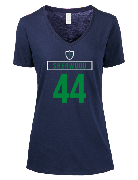 Away Jersey Kiefer Sherwood Premium Ladies V-Neck T-Shirt | Swagsta