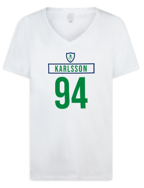 Home Jersey Linus Karlsson Premium Ladies V-Neck T-Shirt | Swagsta