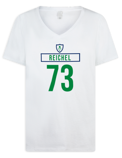 Home Jersey Lukas Reichel Premium Ladies V-Neck T-Shirt | Swagsta
