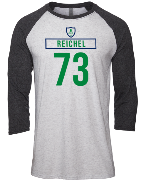Home Jersey Lukas Reichel Unisex Premium Three-Quarter Raglan T-Shirt | Swagsta