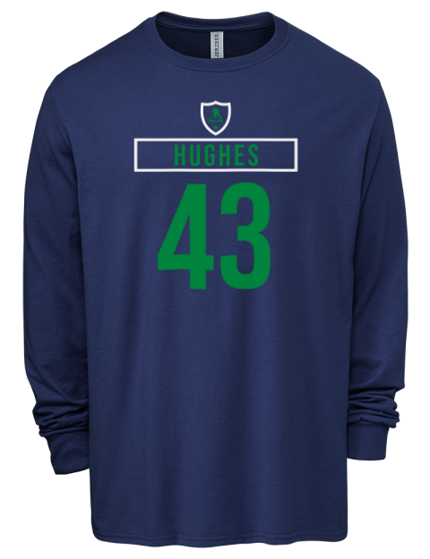 Away Jersey Quinn Hughes Men's Premium Blend Long Sleeve-T-Shirt | Swagsta