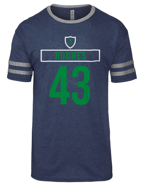 Away Jersey Quinn Hughes Men's Tri-Blend T-Shirt | Swagsta
