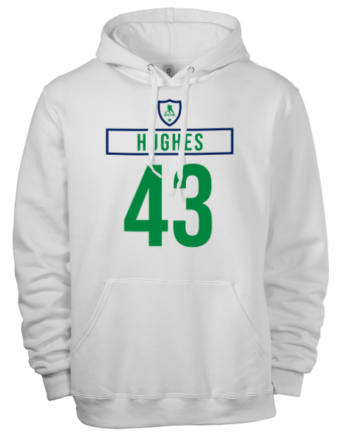 Home Jersey Quinn Hughes Eco Premium Unisex Hooded Sweatshirt | Swagsta