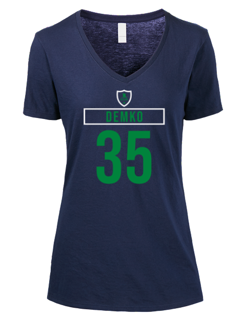 Away Jersey Thatcher Demko Premium Ladies V-Neck T-Shirt | Swagsta