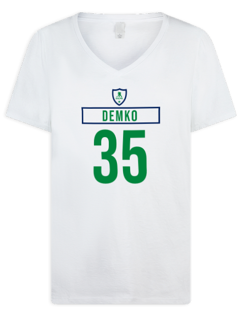 Home Jersey Thatcher Demko Premium Ladies V-Neck T-Shirt | Swagsta