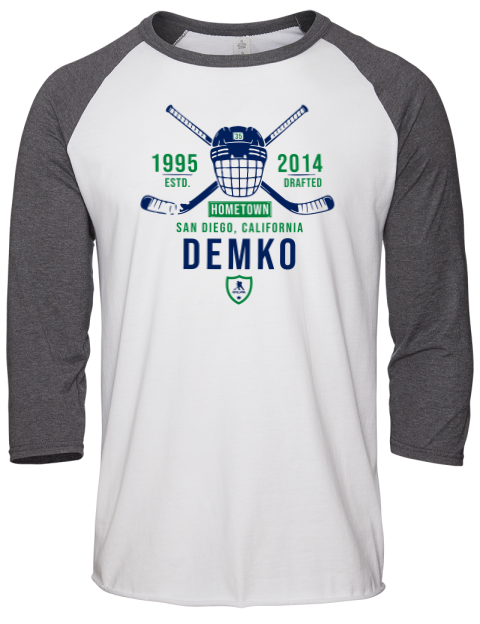 Classic Heritage Thatcher Demko Unisex Premium Three-Quarter Raglan T-Shirt | Swagsta