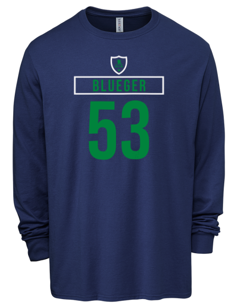 Away Jersey Theodor Blueger Men's Premium Blend Long Sleeve-T-Shirt | Swagsta