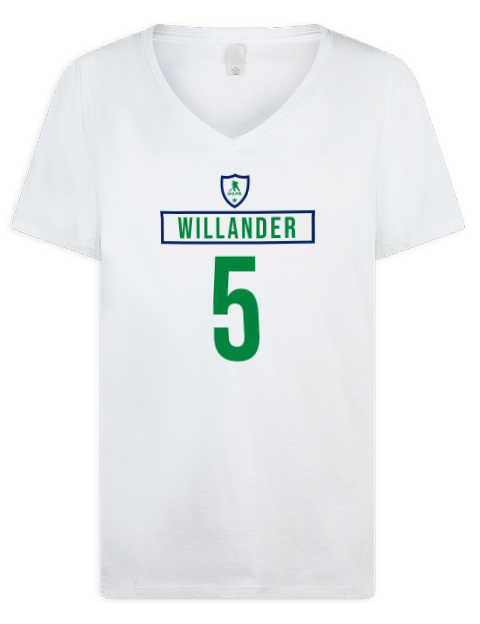 Home Jersey Tom Willander Premium Ladies V-Neck T-Shirt | Swagsta
