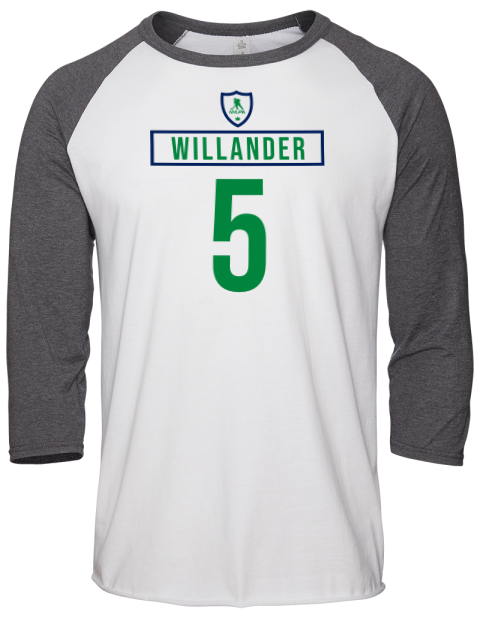 Home Jersey Tom Willander Unisex Premium Three-Quarter Raglan T-Shirt | Swagsta