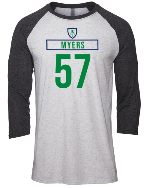 Home Jersey Tyler Myers Unisex Premium Three-Quarter Raglan T-Shirt | Swagsta