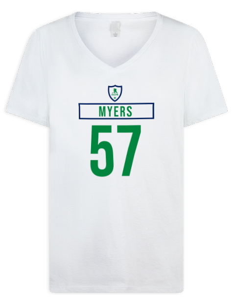 Home Jersey Tyler Myers Premium Ladies V-Neck T-Shirt | Swagsta