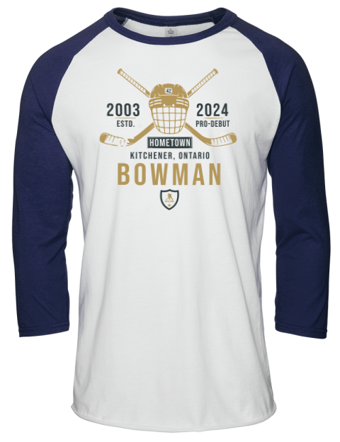 Classic Heritage Braedon Bowman Unisex Premium Three-Quarter Raglan T-Shirt | Swagsta