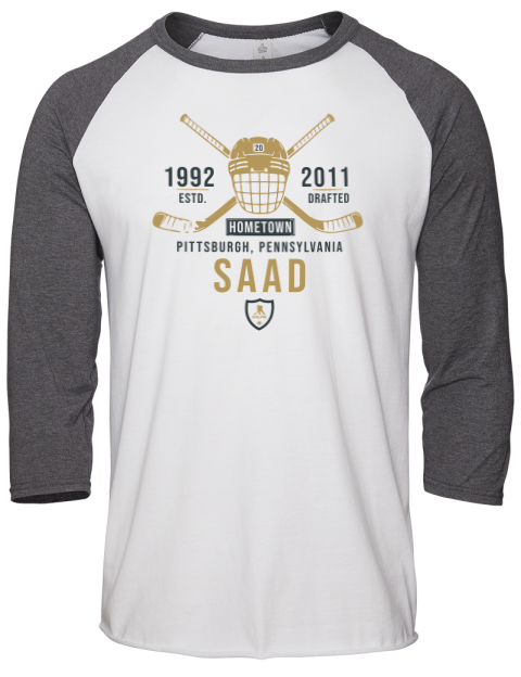 Classic Heritage Brandon Saad Unisex Premium Three-Quarter Raglan T-Shirt | Swagsta