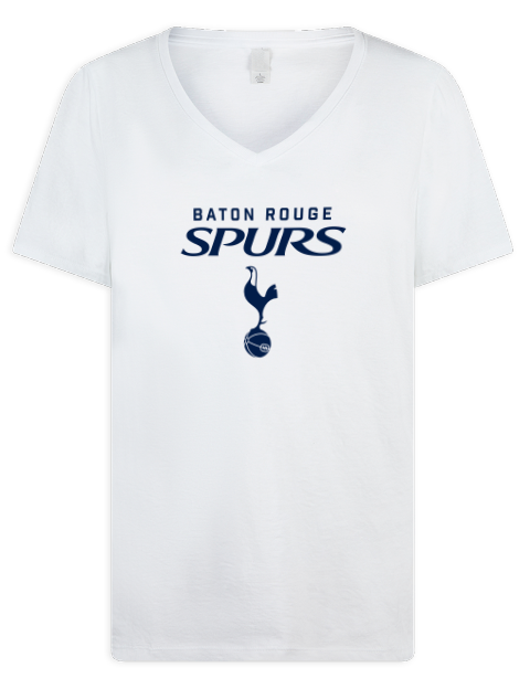 Classic Edition Baton Rouge Spurs Premium Ladies V-Neck T-Shirt | Swagsta