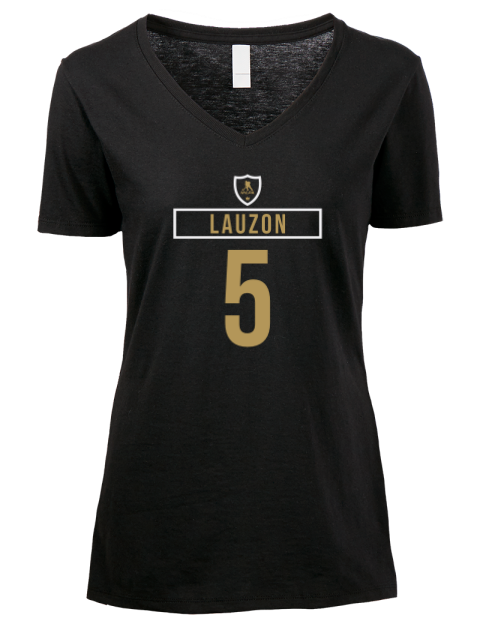 Away Jersey Jeremy Lauzon Premium Ladies V-Neck T-Shirt | Swagsta