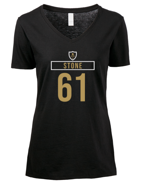 Away Jersey Mark Stone Premium Ladies V-Neck T-Shirt | Swagsta