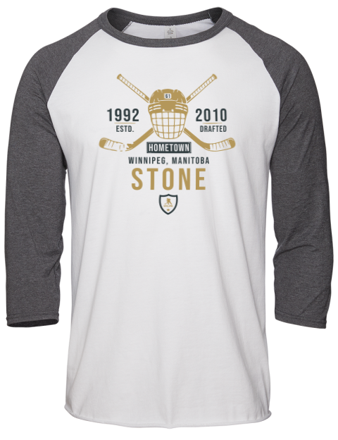 Classic Heritage Mark Stone Unisex Premium Three-Quarter Raglan T-Shirt | Swagsta