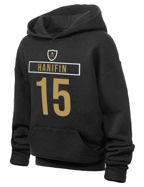 Away Jersey Noah Hanifin Youth Hooded Sweatshirt | Swagsta