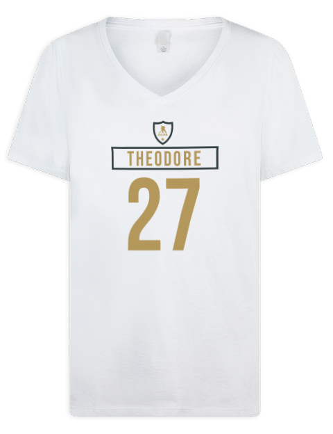 Home Jersey Shea Theodore Premium Ladies V-Neck T-Shirt | Swagsta