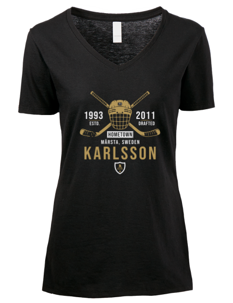 Heritage William Karlsson Premium Ladies V-Neck T-Shirt | Swagsta